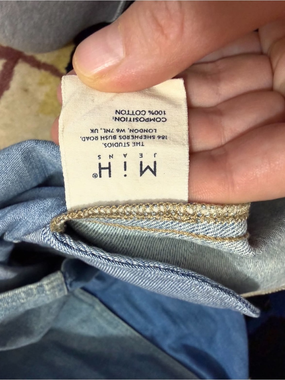 Mi Two-Tone Blue Panel Denim Mini Dress - Picture 4 of 7